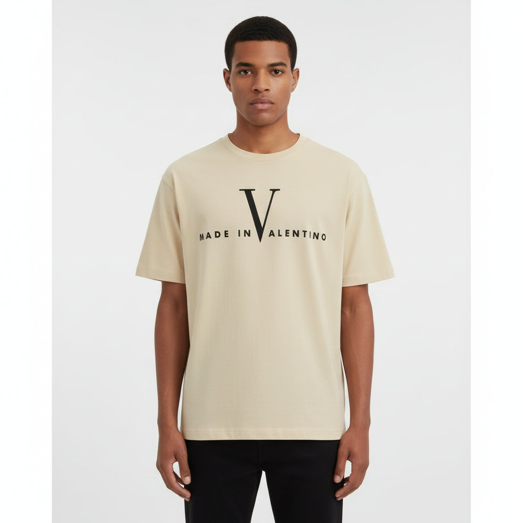 Cream Cotton T-Shirt