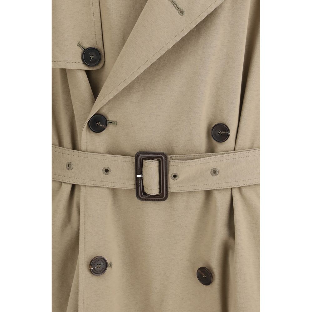 Belted Double-Breasted Trench Coat