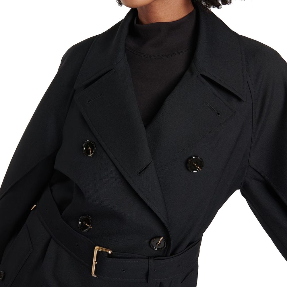 Black Polyester Coat