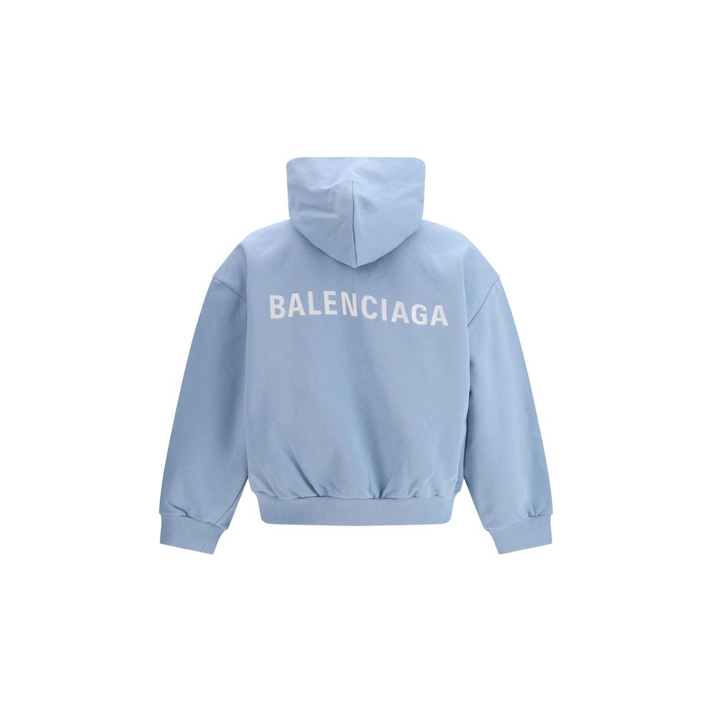 Light Blue Cotton Hoodie