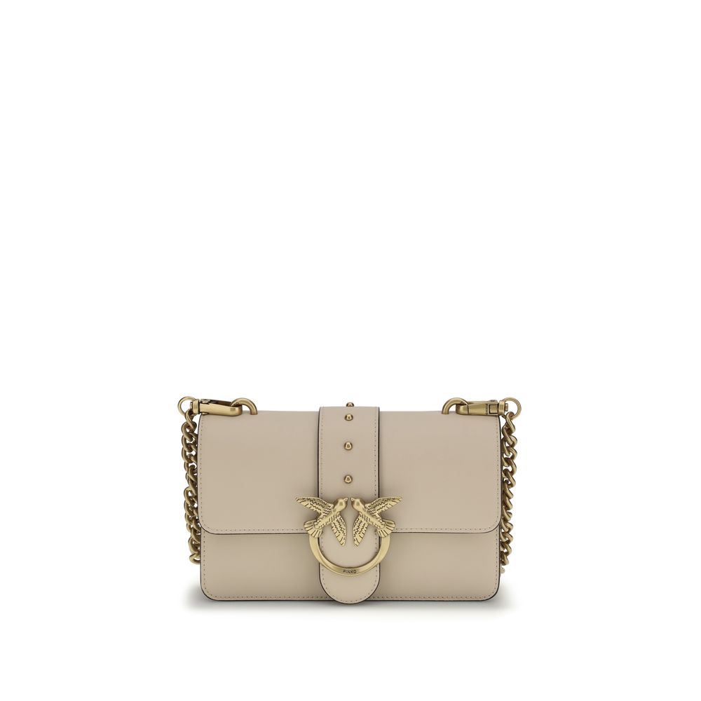 Beige Calf Leather Bos Taurus Shoulder Bag