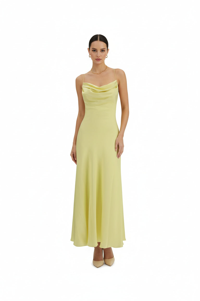 Bicolor Silk Casual Dress