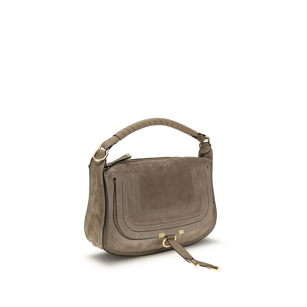 Beige Calf Leather Bos Taurus Shoulder Bag