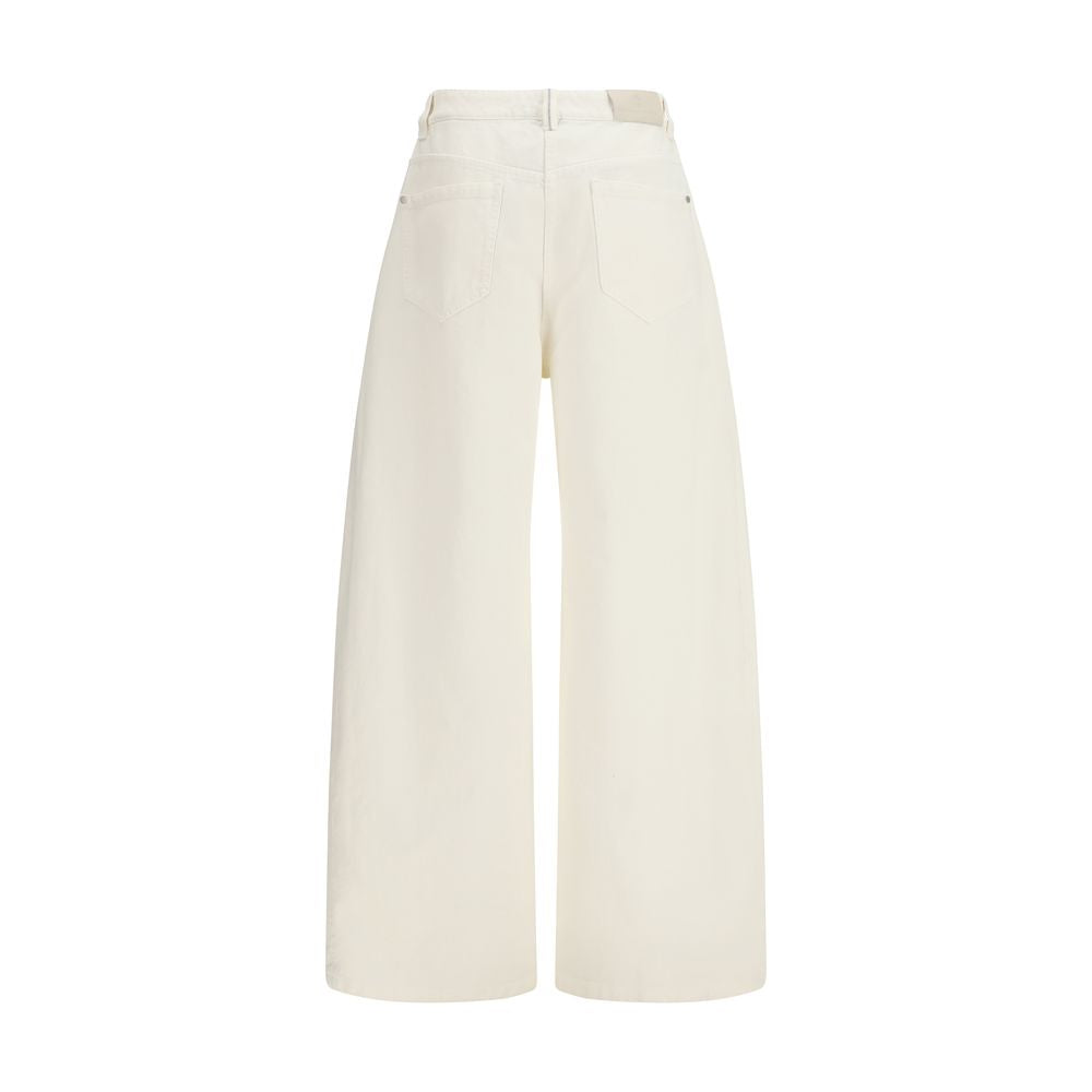 Beige Cotton Pants