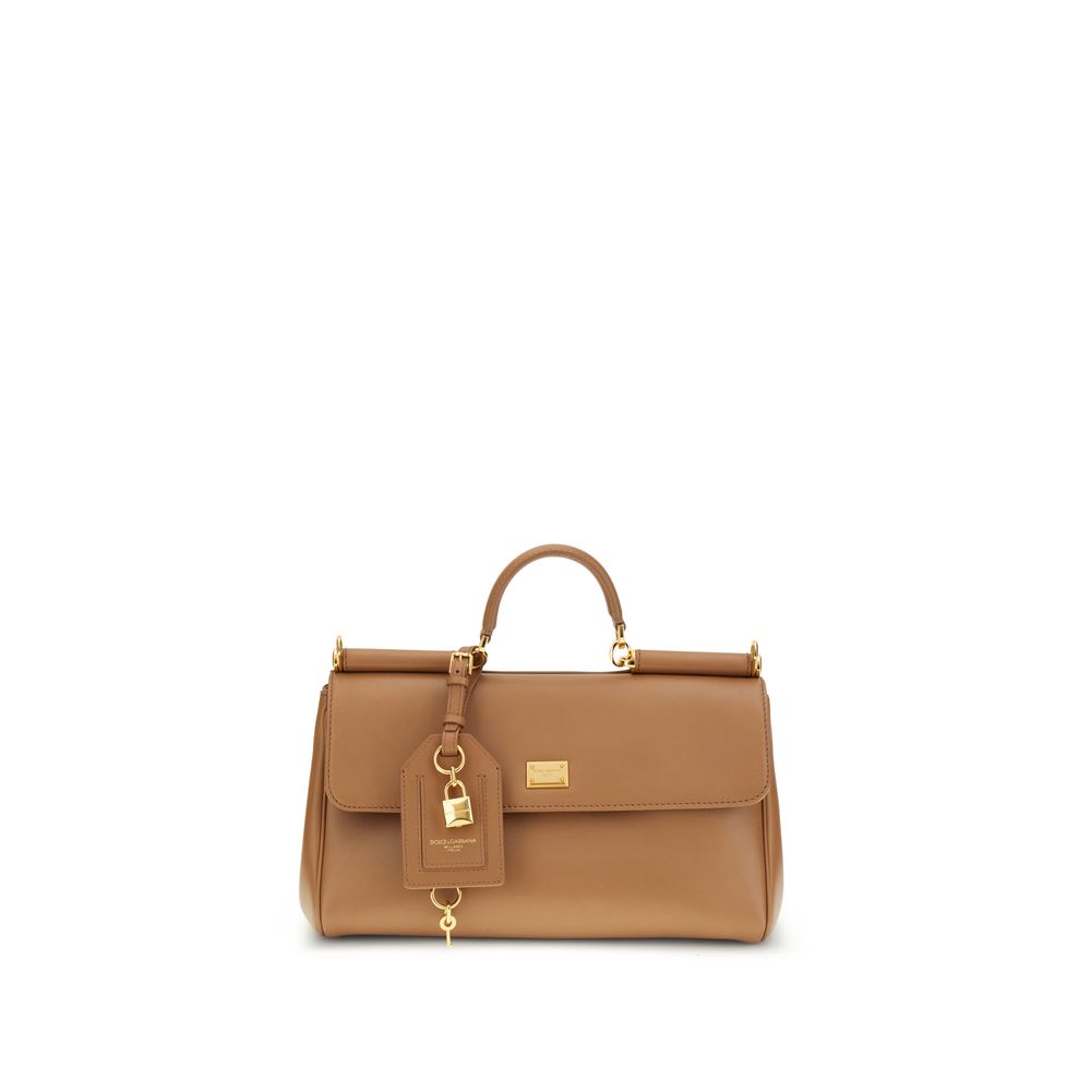 Beige Calf Leather Bos Taurus Handbag