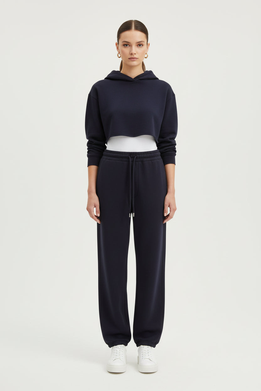 Blue Cotton Joggers (Workout Pants)