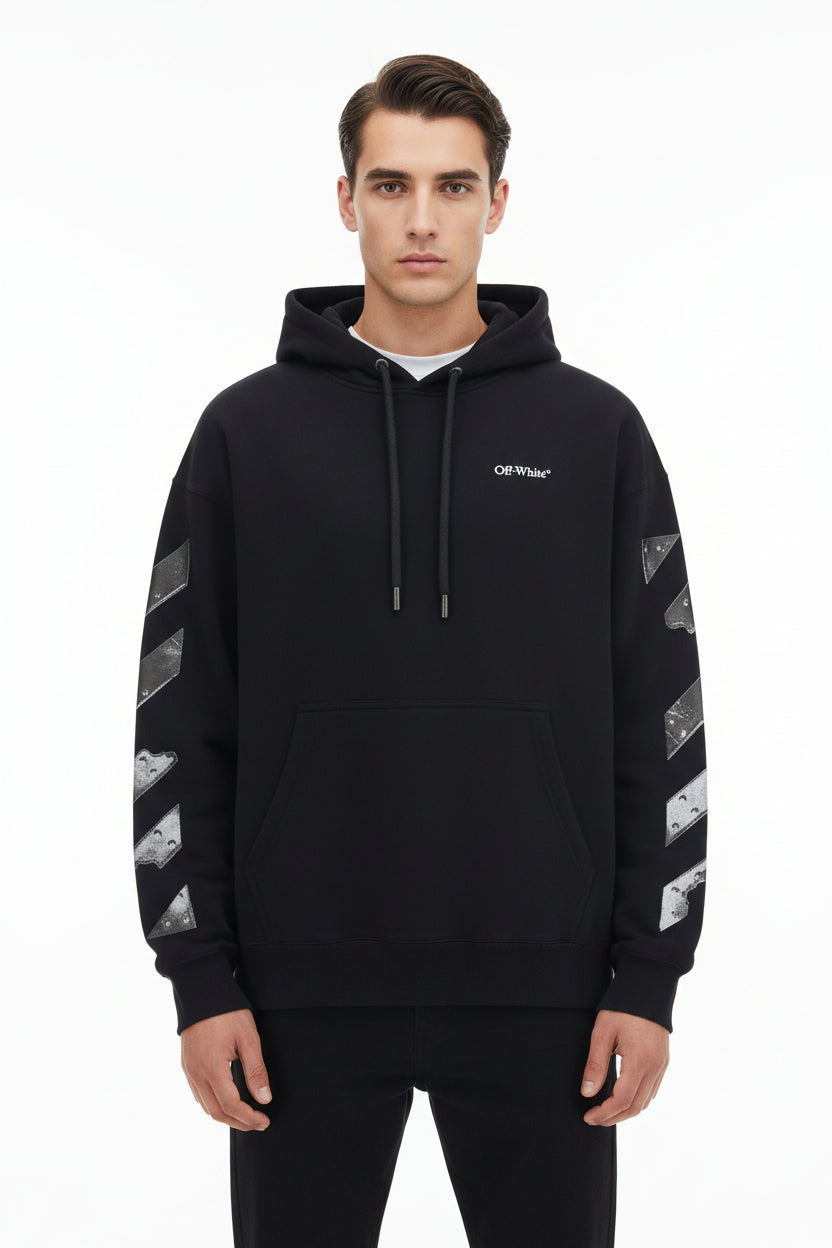 Black Cotton Hoodie
