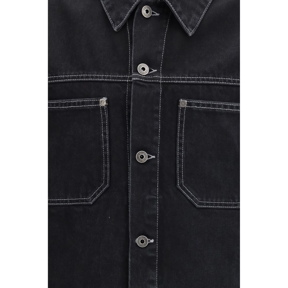 Black Cotton Denim Jacket
