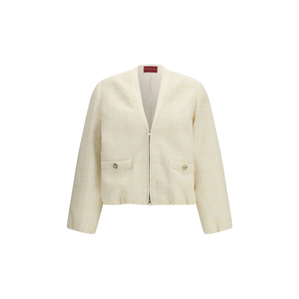 Beige Cotton Shell Jacket