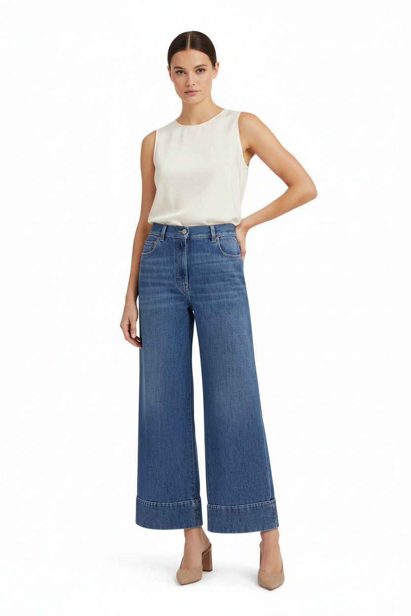 Blue Cotton Jeans Denim