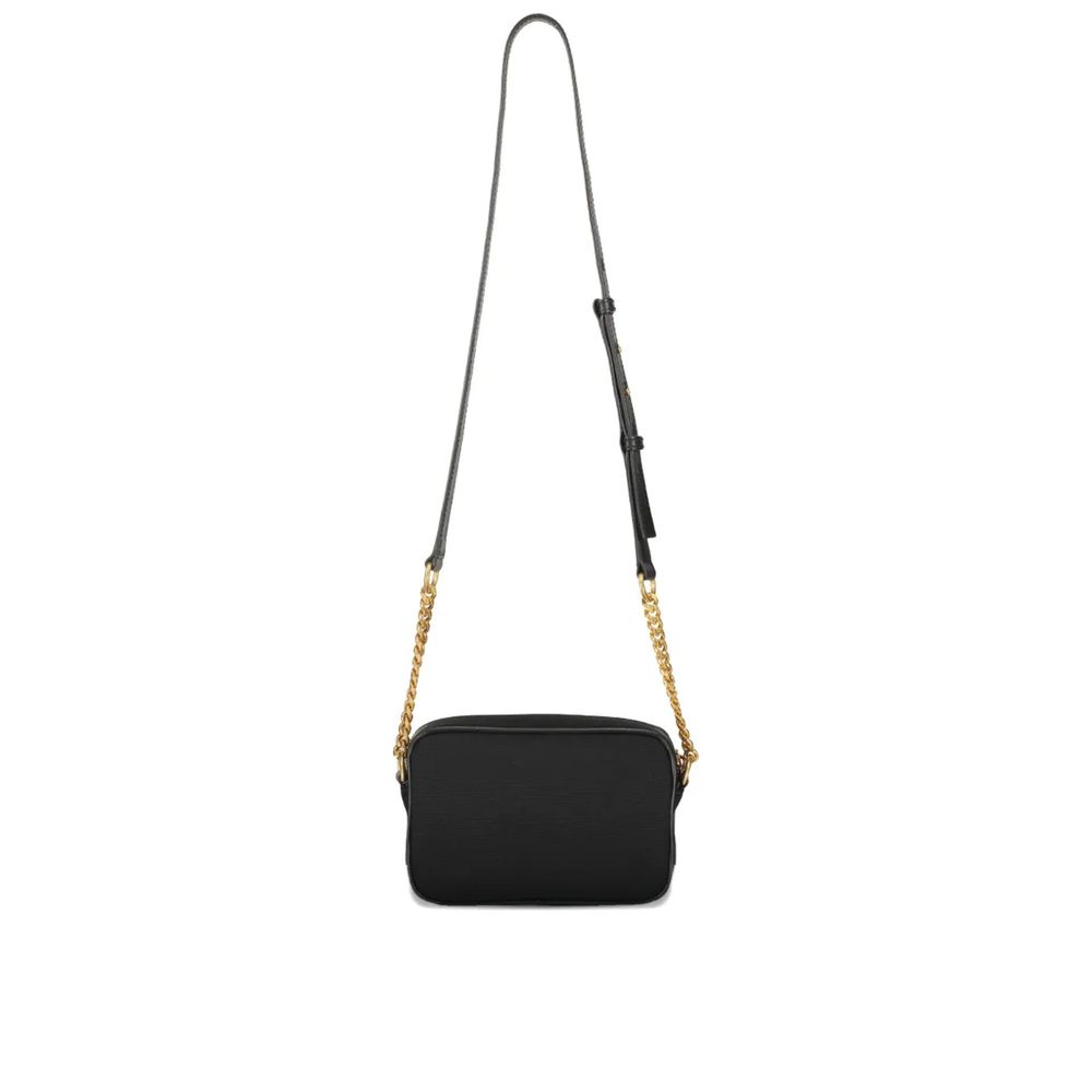 Black Cotton Crossbody Bag