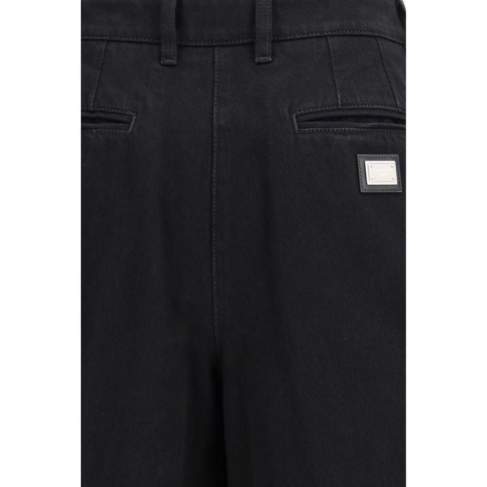 Wide-Leg Cotton Jeans