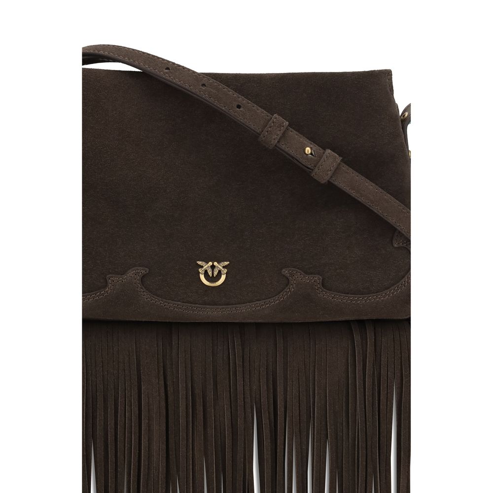 Suede Shoulder Bag With Fringes