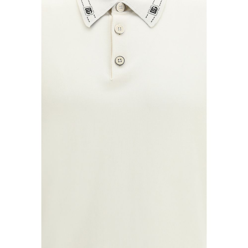 Silk Polo Shirt With Collar And Short Sleeves