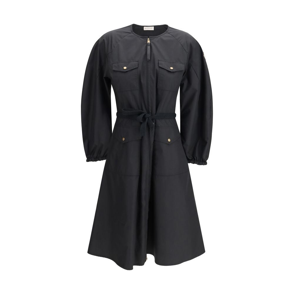 Black Cotton Casual Dress