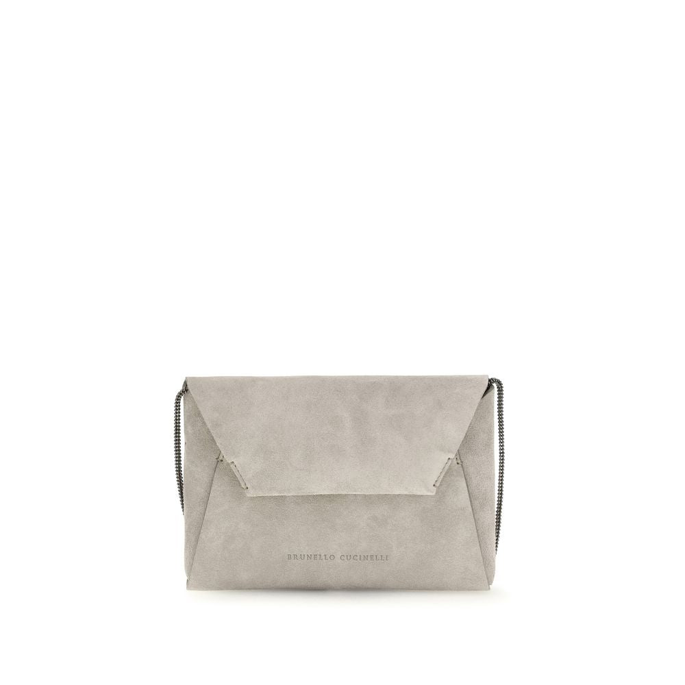 Gray Calf Leather Bos Taurus Clutch Bag