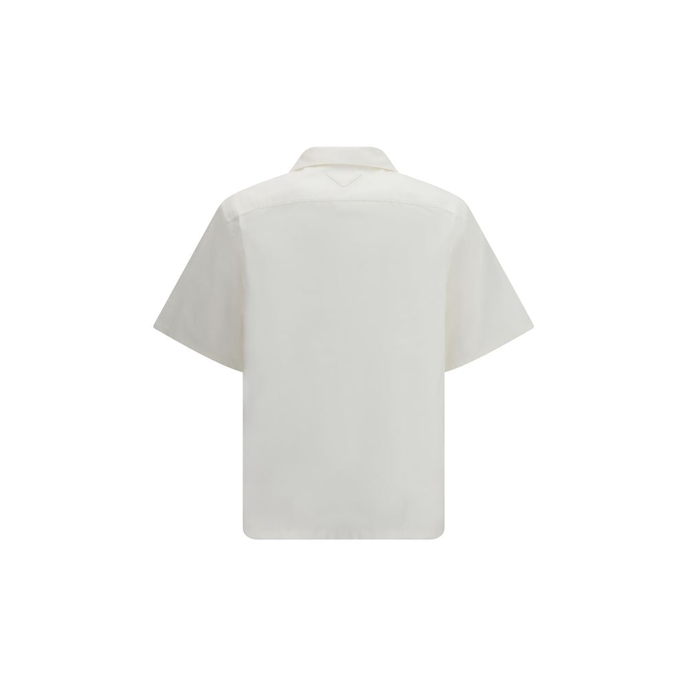 Printed Bowling Shirt With “Cabin” Print