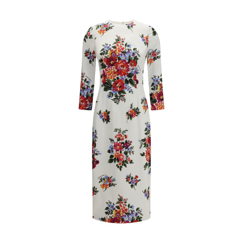 Floral Print Stretch Viscose Dress