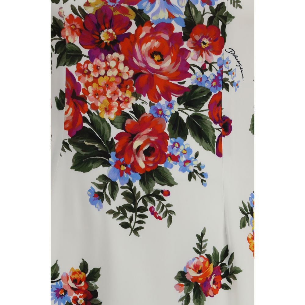 Floral Print Stretch Viscose Dress