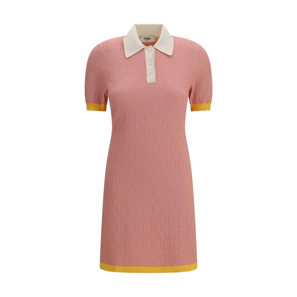 Short Fitted Cotton And Silk FF Dress