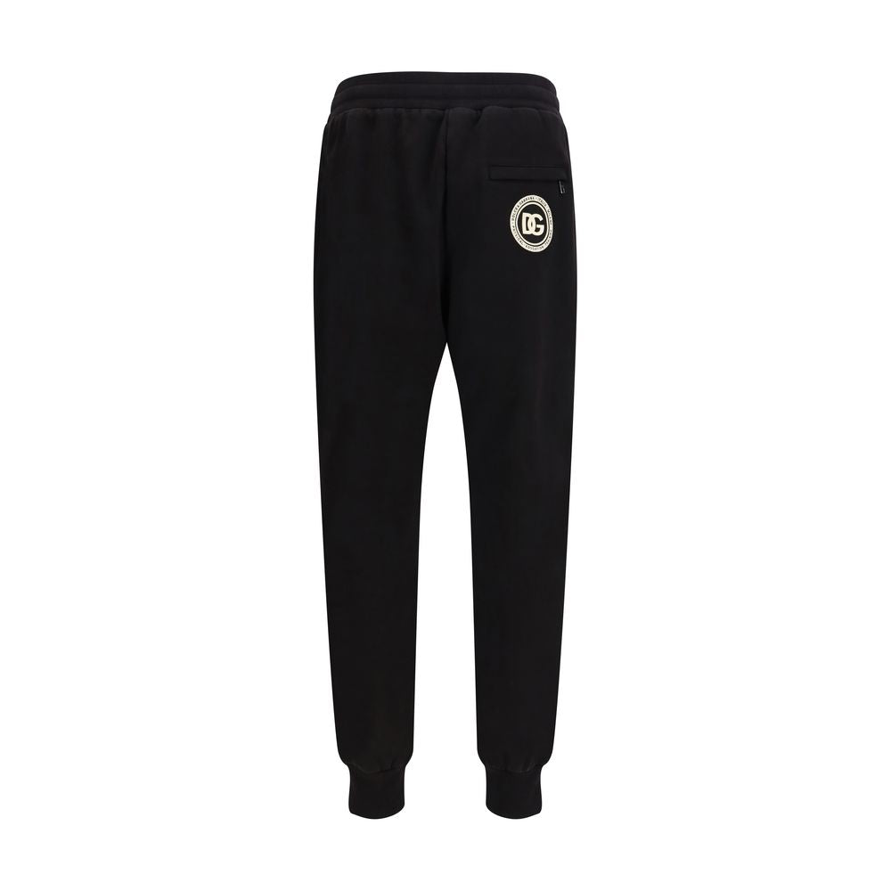 Black Jersey Patch Pants