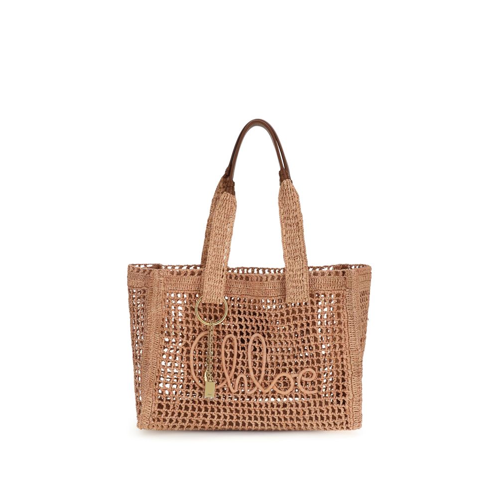 East-West Summer Banana Raffia Tote Bag