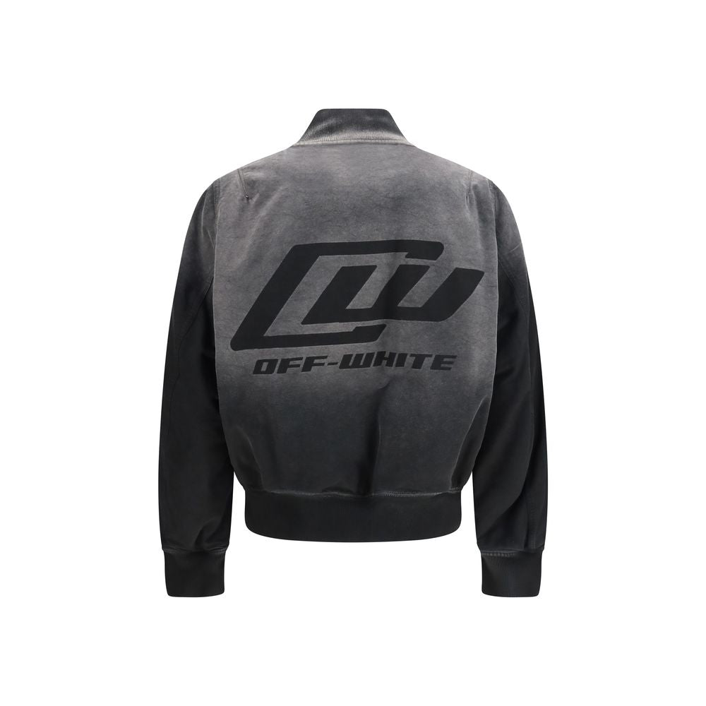 Washed Denim Bomber Jacket