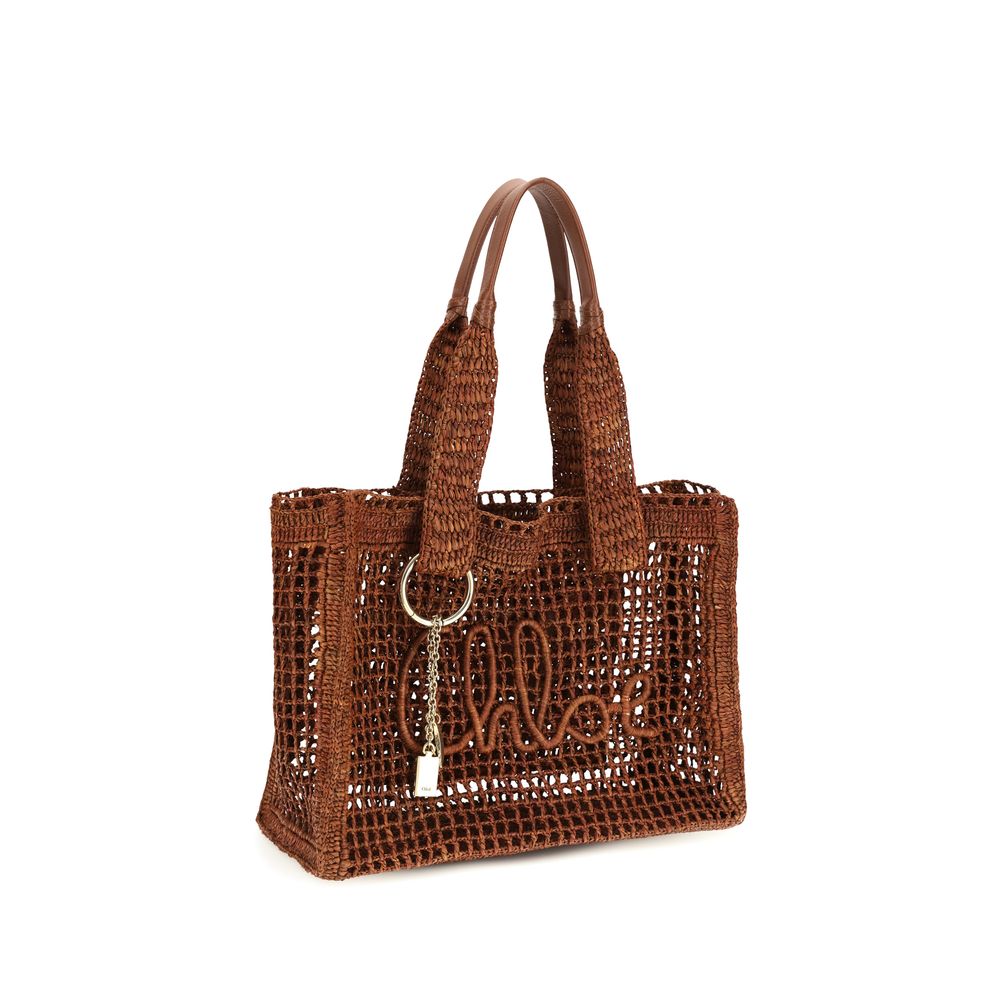 East-West Summer Banana Raffia Tote Bag