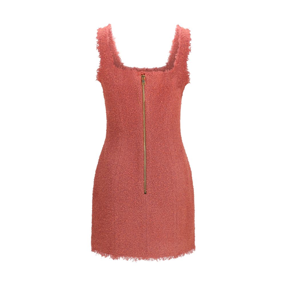 Short Tweed Dress With Two Pockets