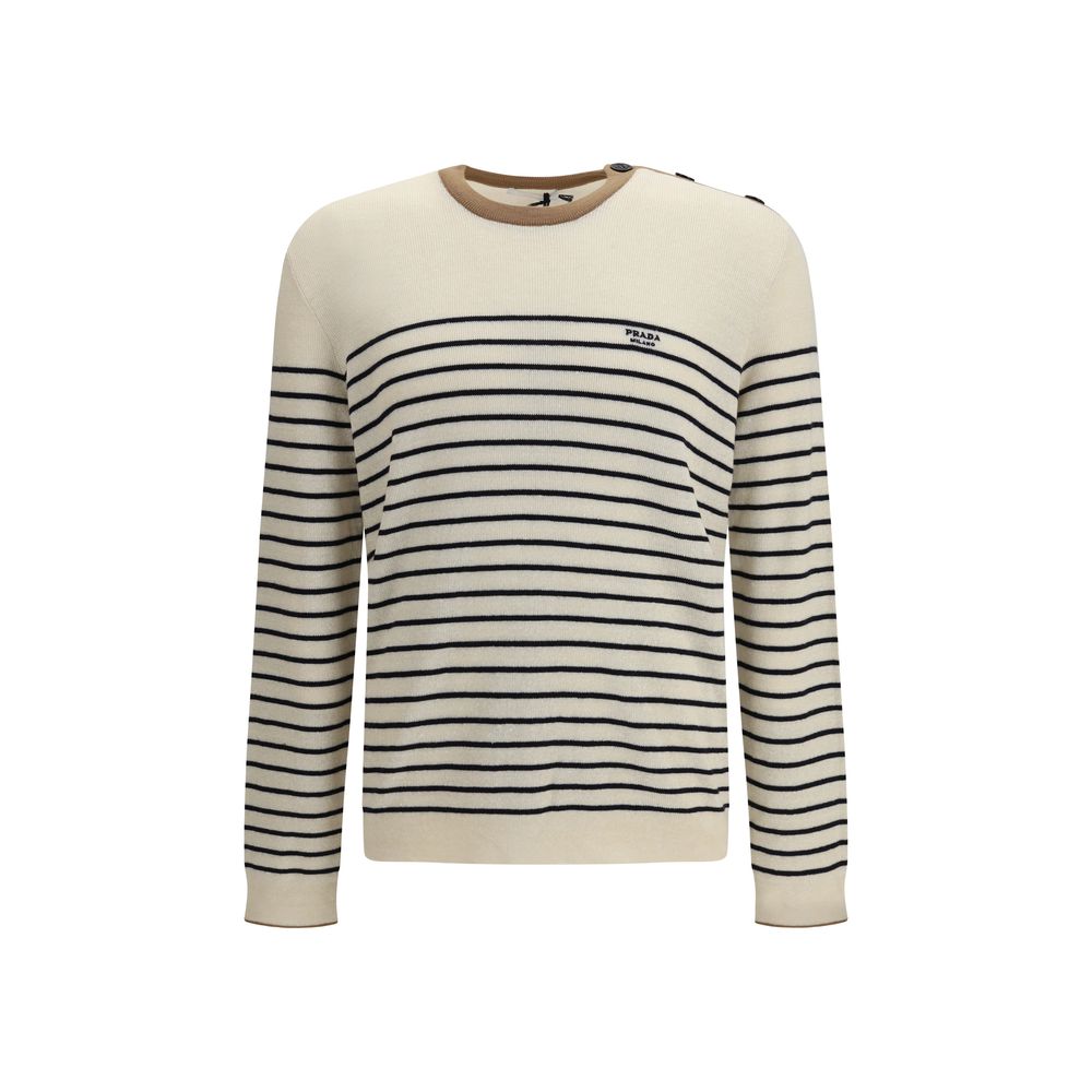 Jacquard Wool And Cotton Blend Sweater
