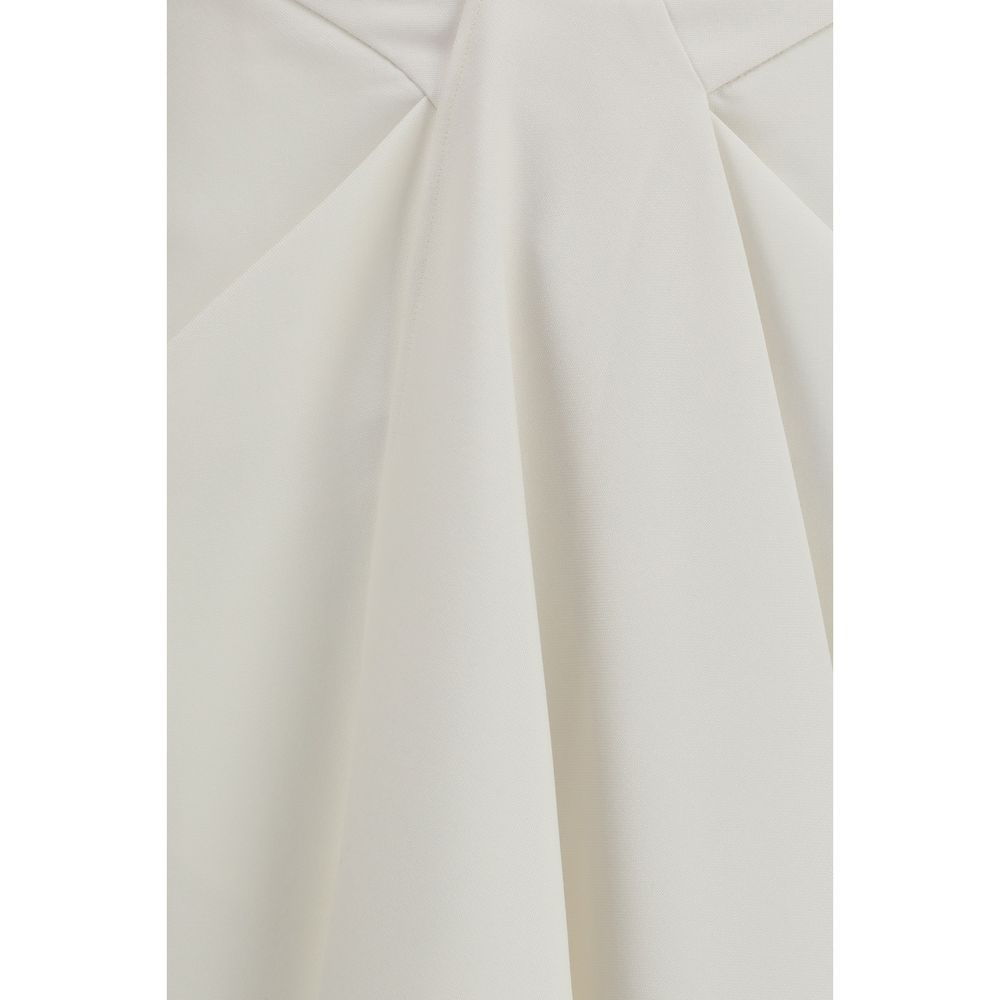 Long Draped Wool And Mohair Skirt