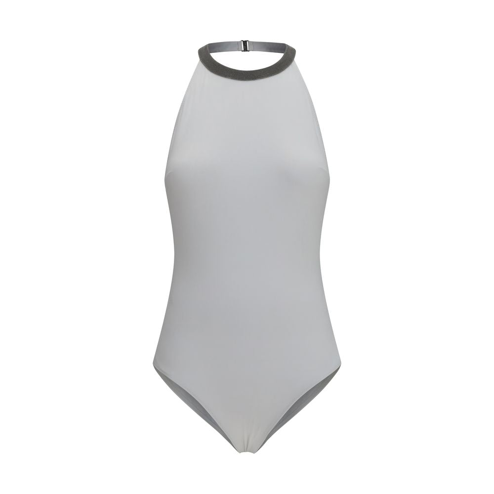 One-Piece Swimsuit With Monili Embellishment
