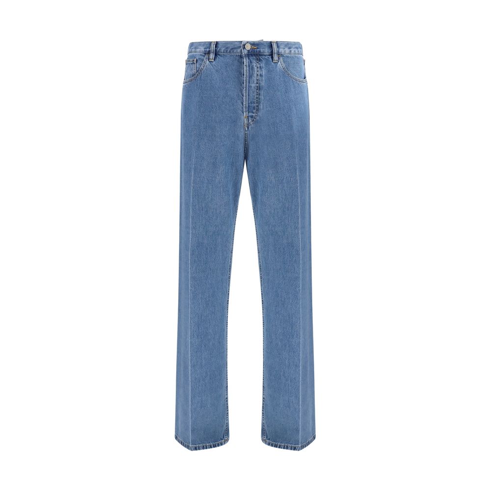 Straight-Leg Denim Jeans