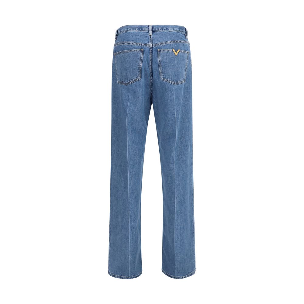 Straight-Leg Denim Jeans