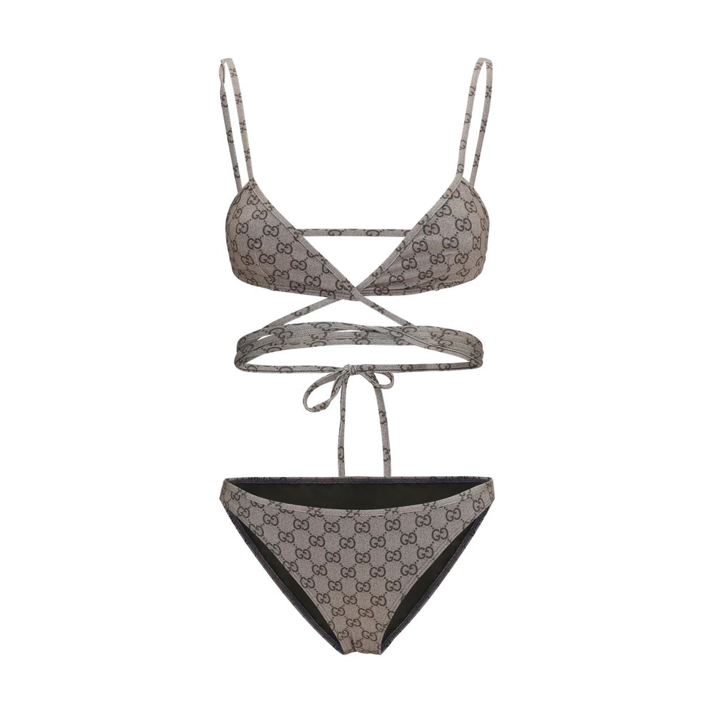 Printed Stretch Jersey Bikini