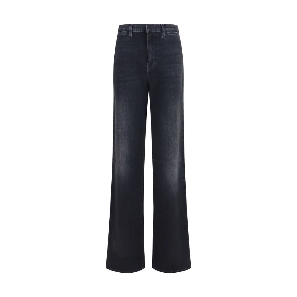Stretch Cotton Jeans With Web Stripe