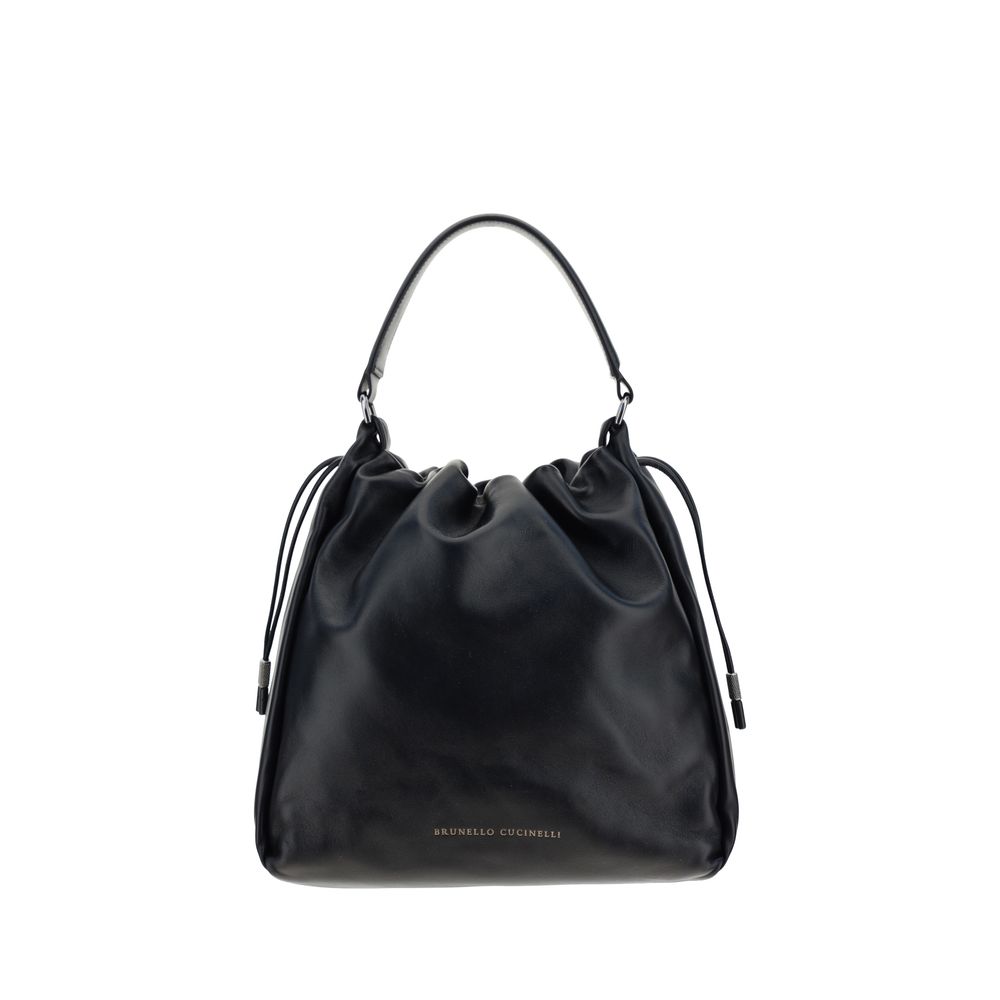 Black Calf Leather Bos Taurus Bucket Bag
