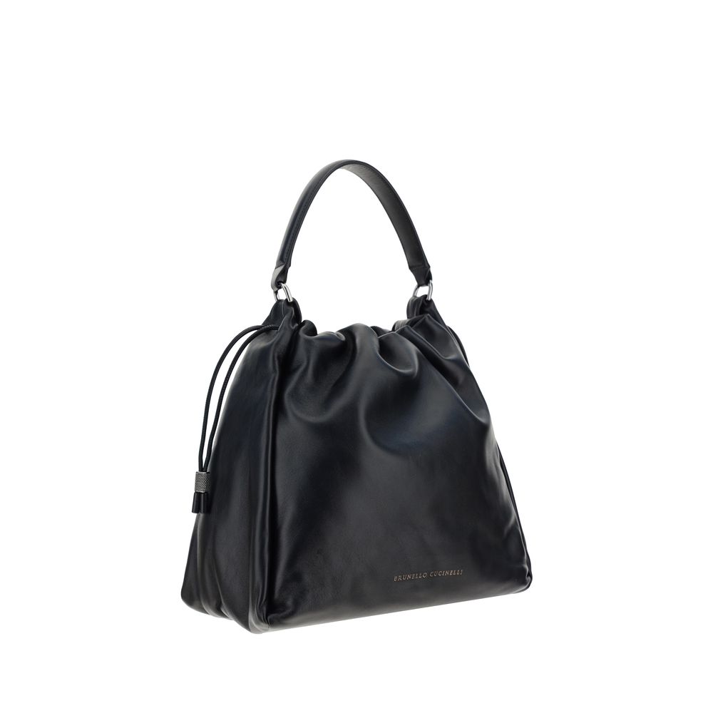 Black Calf Leather Bos Taurus Bucket Bag