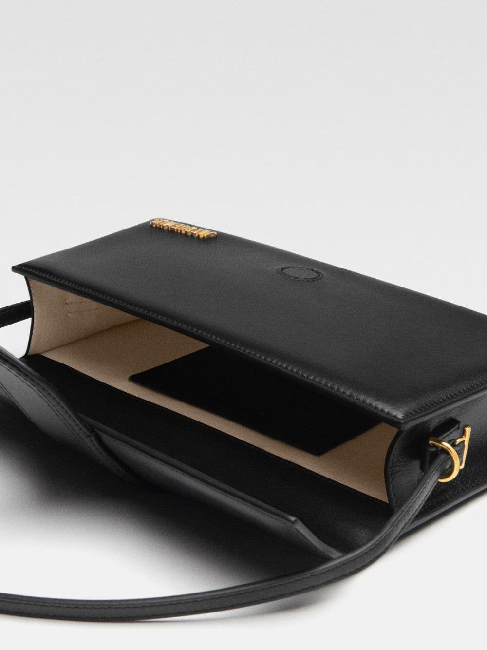 Black leather Le Bambino Crossbody Bag