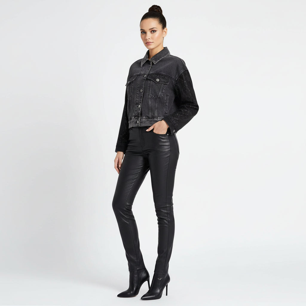 Gray Cotton Denim Jacket