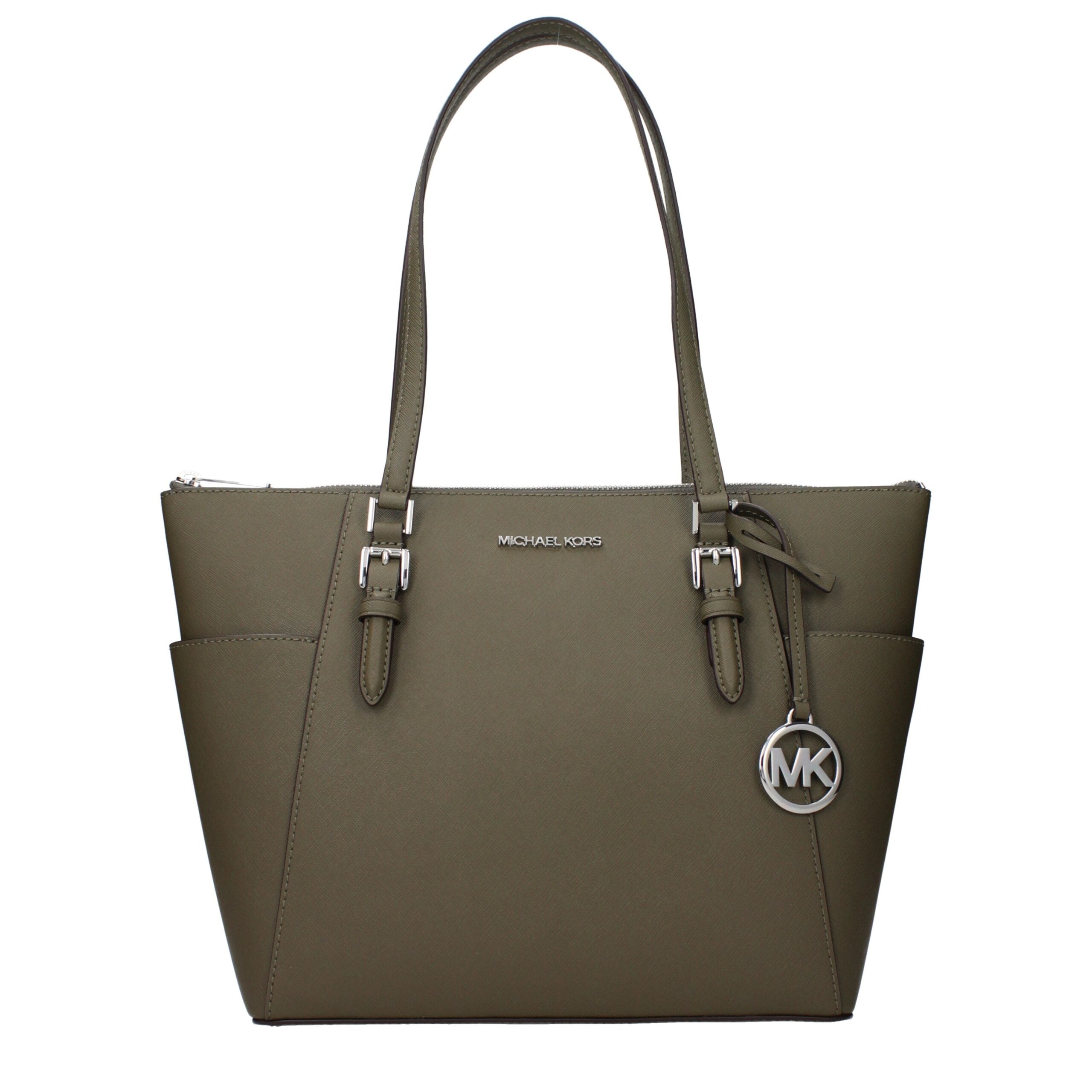 Green Leather Tote Bag