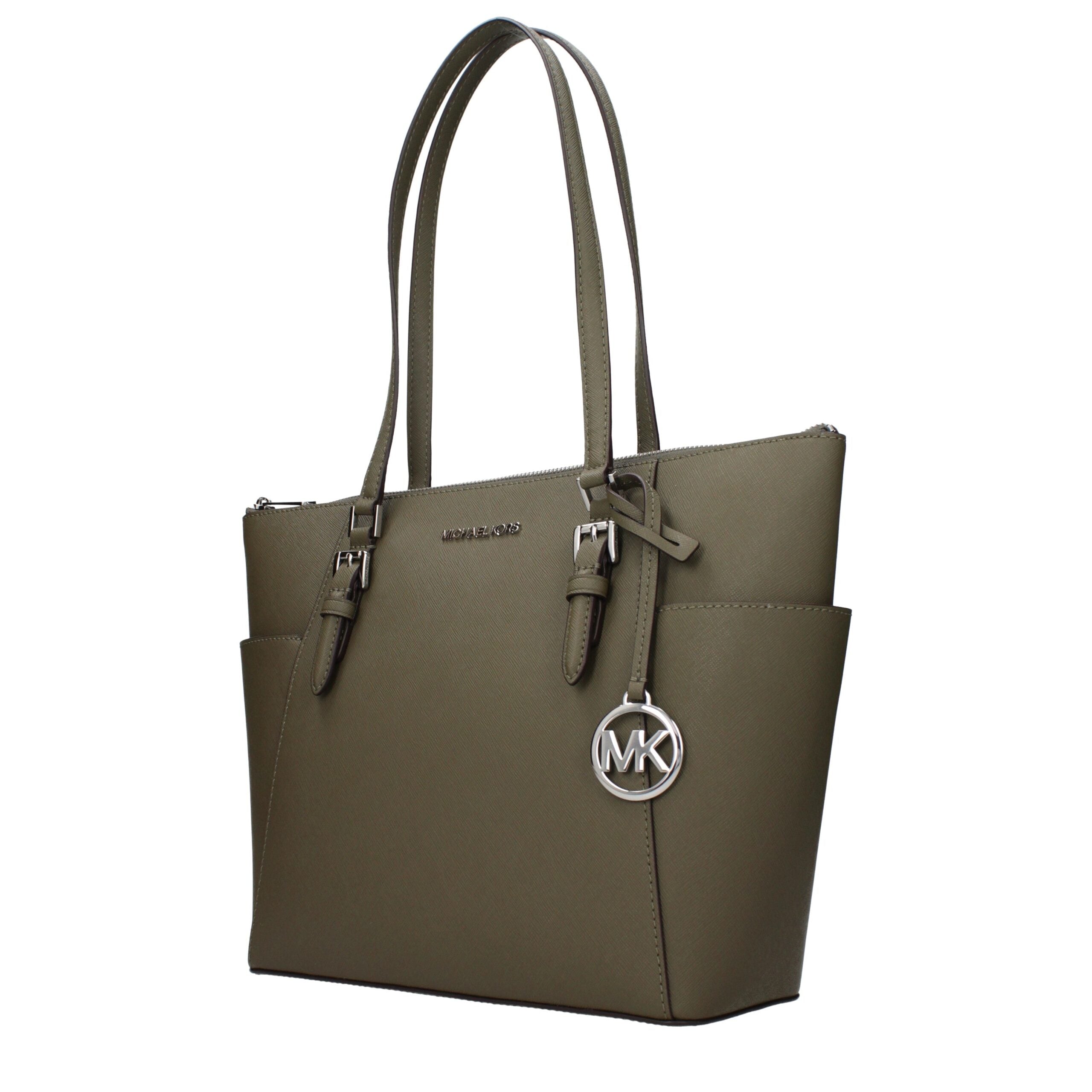 Green Leather Tote Bag