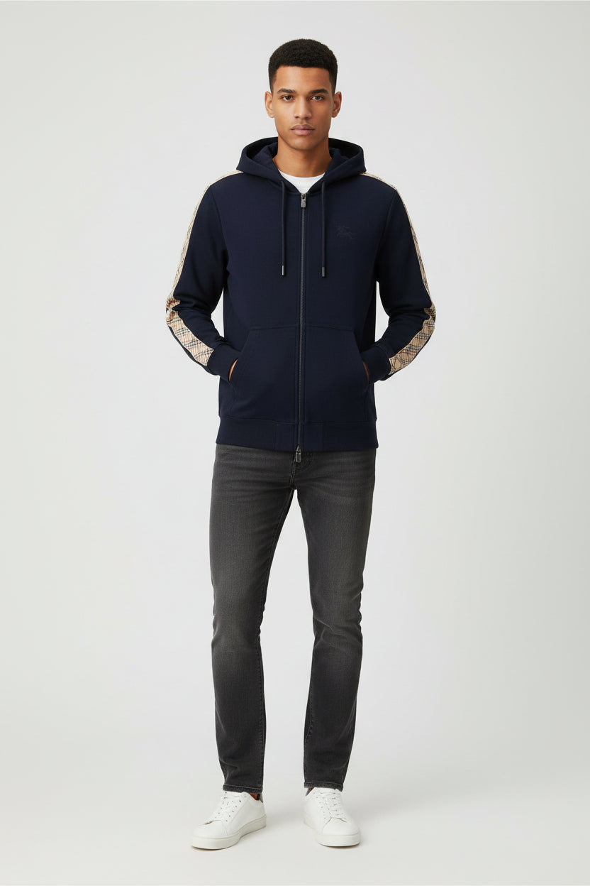 Blue Cotton Hoodie