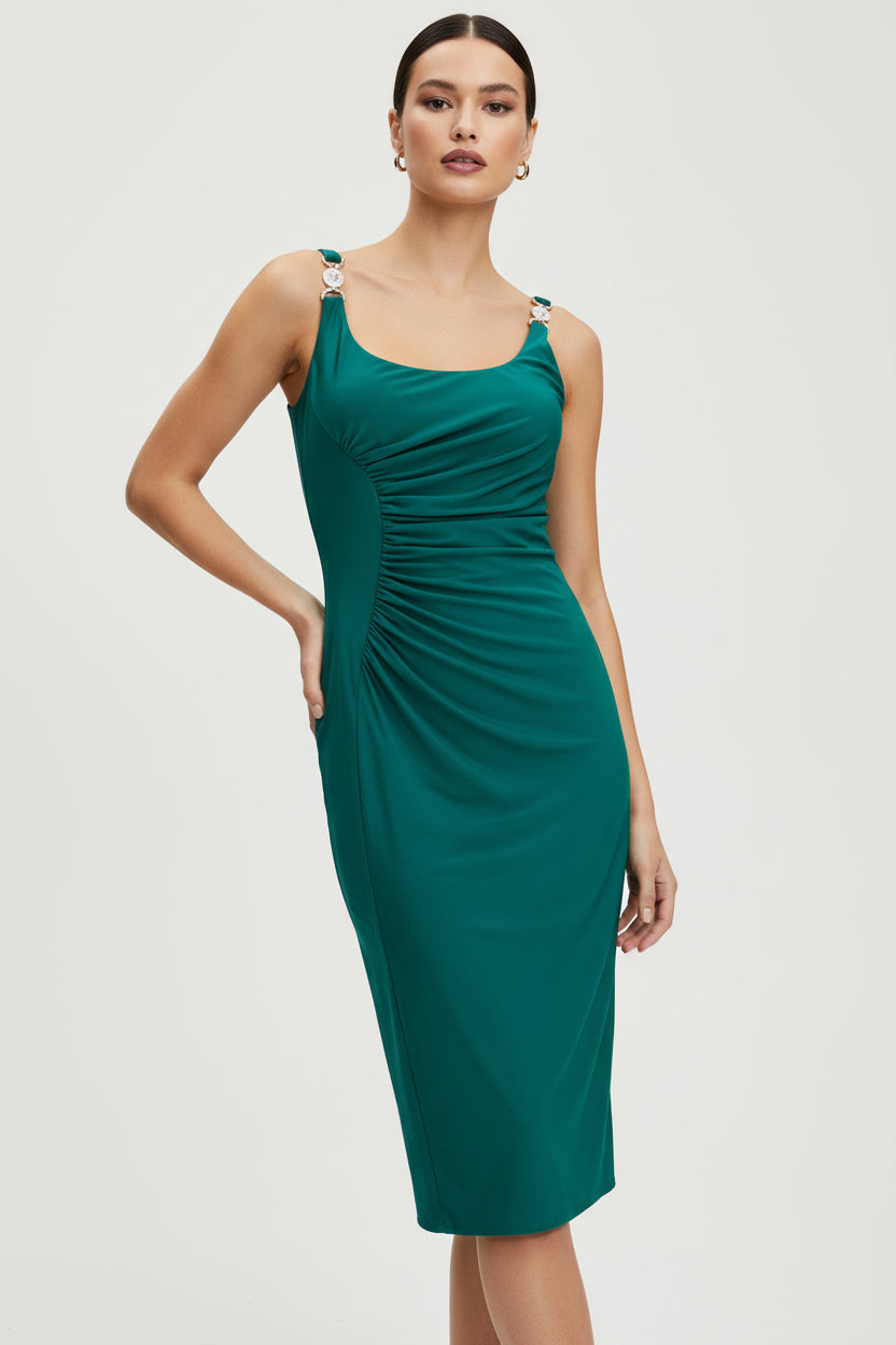 Bicolor Viscose Casual Dress