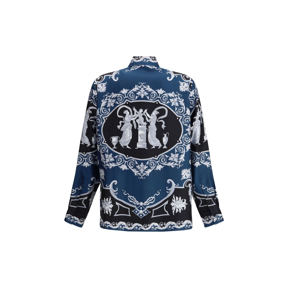 Regular-Fit Printed Silk Twill Shirt