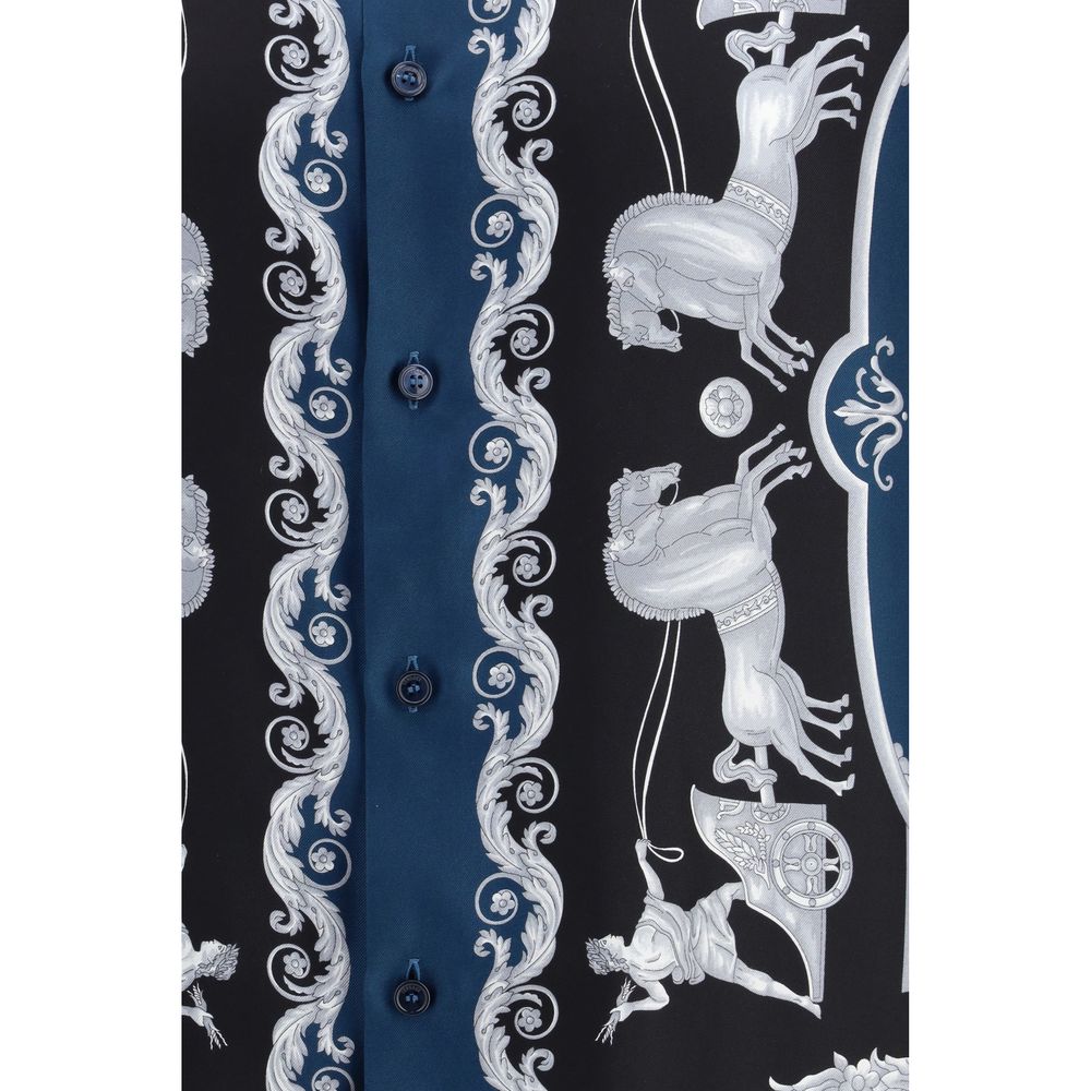 Regular-Fit Printed Silk Twill Shirt