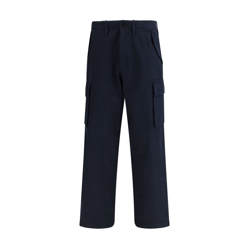 Blue Cotton Cargo Pants