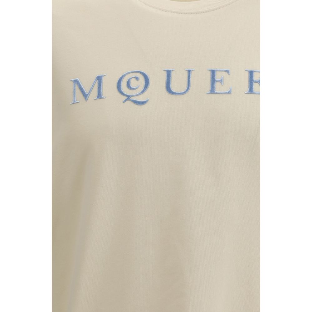 Cotton T-Shirt With A Flocked Logo Printed