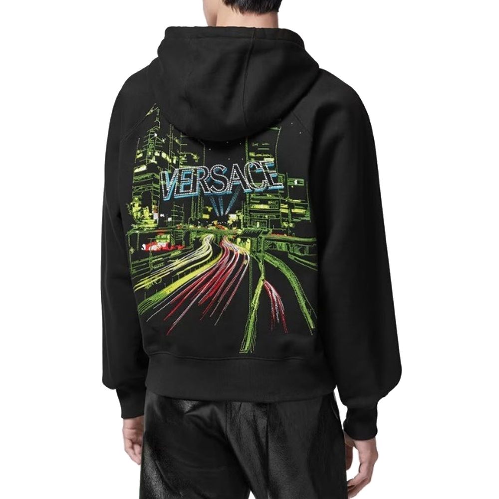 Black Cotton Hoodie