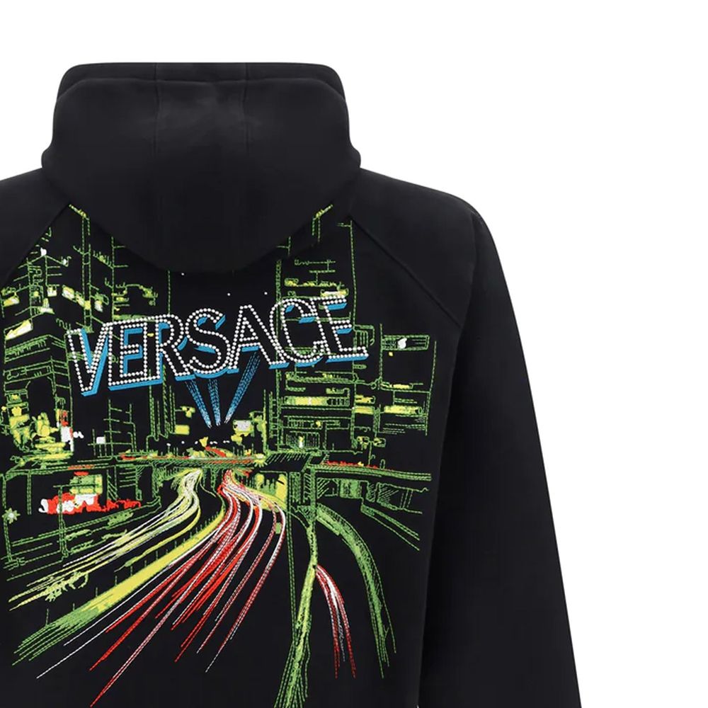 Black Cotton Hoodie